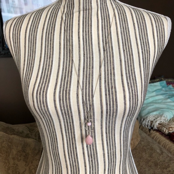 NWOT-Sterling silver long necklace with stone - Picture 3 of 3